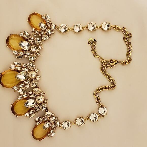Talbots Golden Citrine Color Cluster Chunky Statement Necklace - Picture 5 of 7
